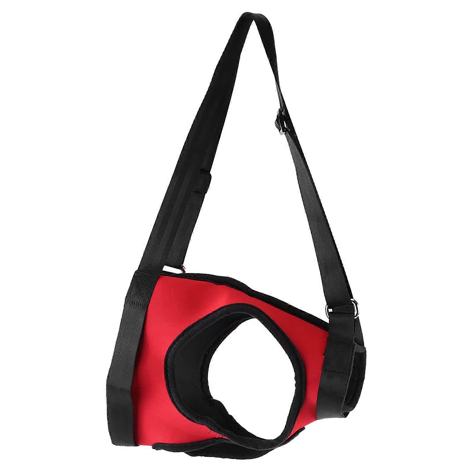 Dog Rear and Front Support Harness - Mobility Aid Lift Vest for Senior and Injured Dogs, Size L, Red for Hind Legs