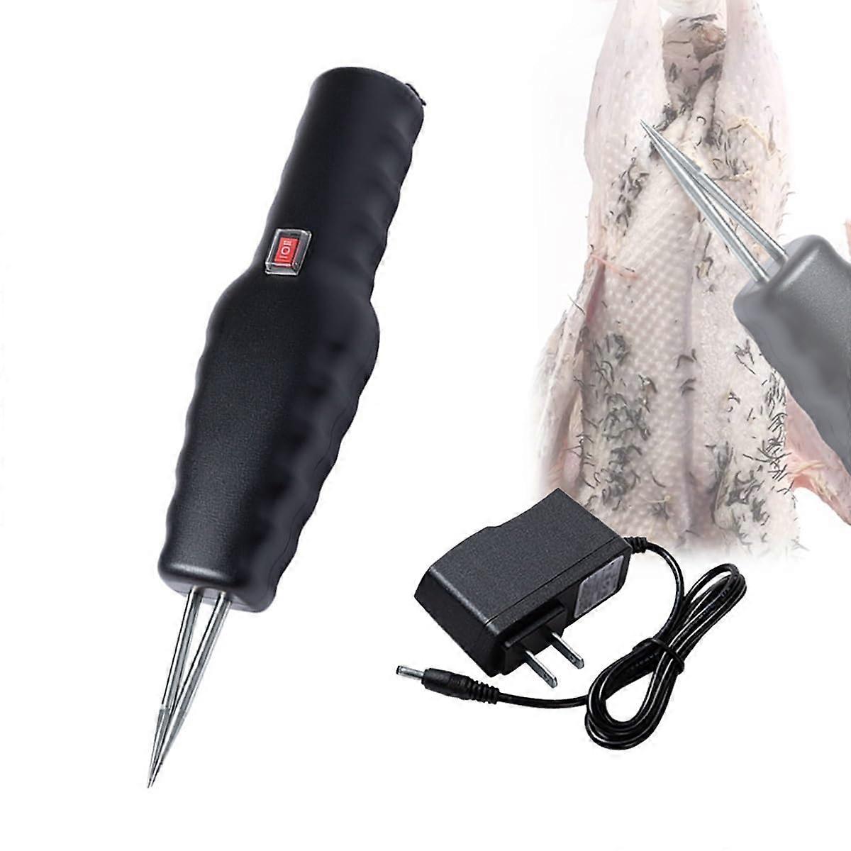 Electric Chicken Caulter Portable Handheld Poultry Feather Puller Wireless Black Model for Chickens and Ducks