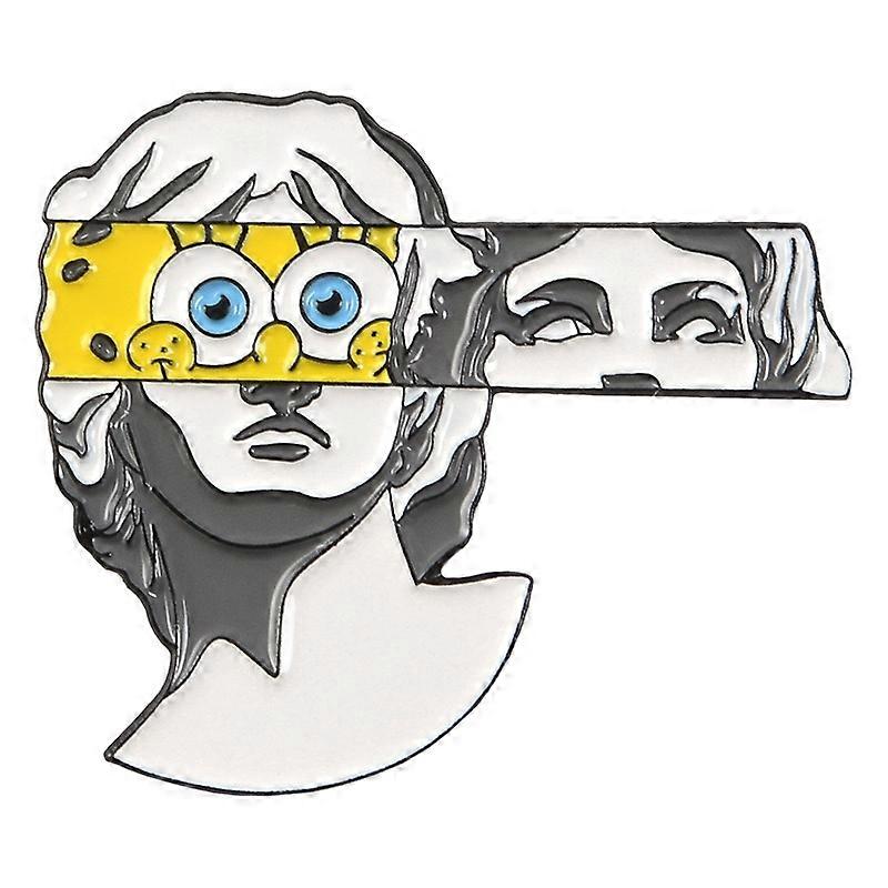 Enamel Brooch Pin - Creative Art Badge - Chic Denim Accessories