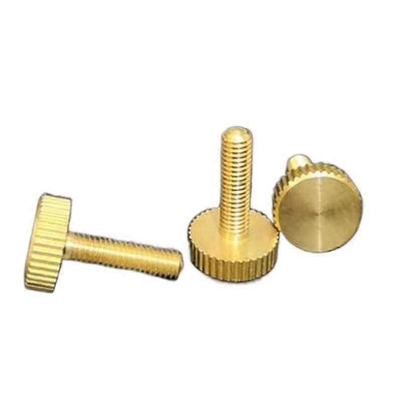 M3 M4 M5 M6 Knurled Brass Flat Head Screws Pack of 20, M3X6 Size, Durable Fasteners for Wood and Metal