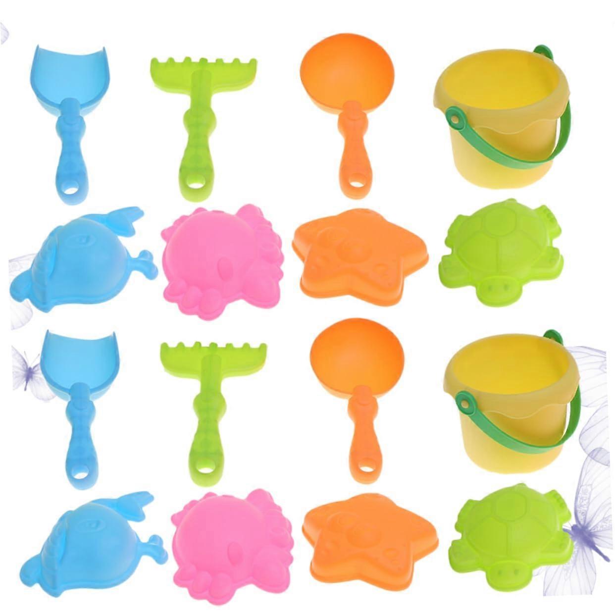 2 Sets Beach Toy Set Fun and Bucket Sand Toys for Outdoor Activities for Boys and Random Colors Random Color