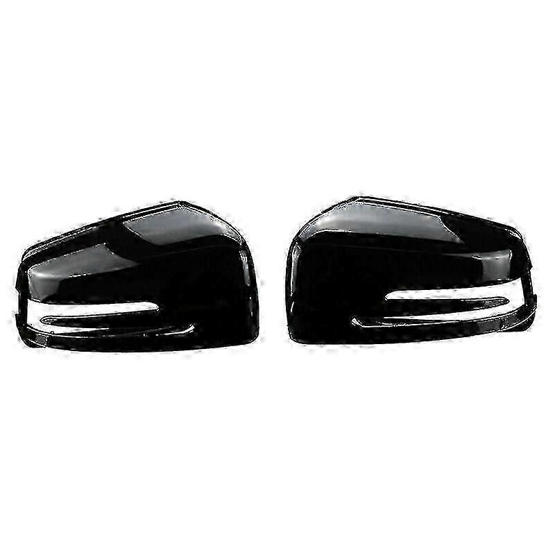 1 Pair Door Mirror Covers Side Mirror for - C E S Class W204 W212 W221 CLA GLA 2009-2013 Gloss Black