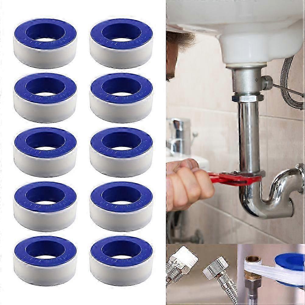 PTFE sealing tape for water pipe, 10pcs leak-proof thread tape