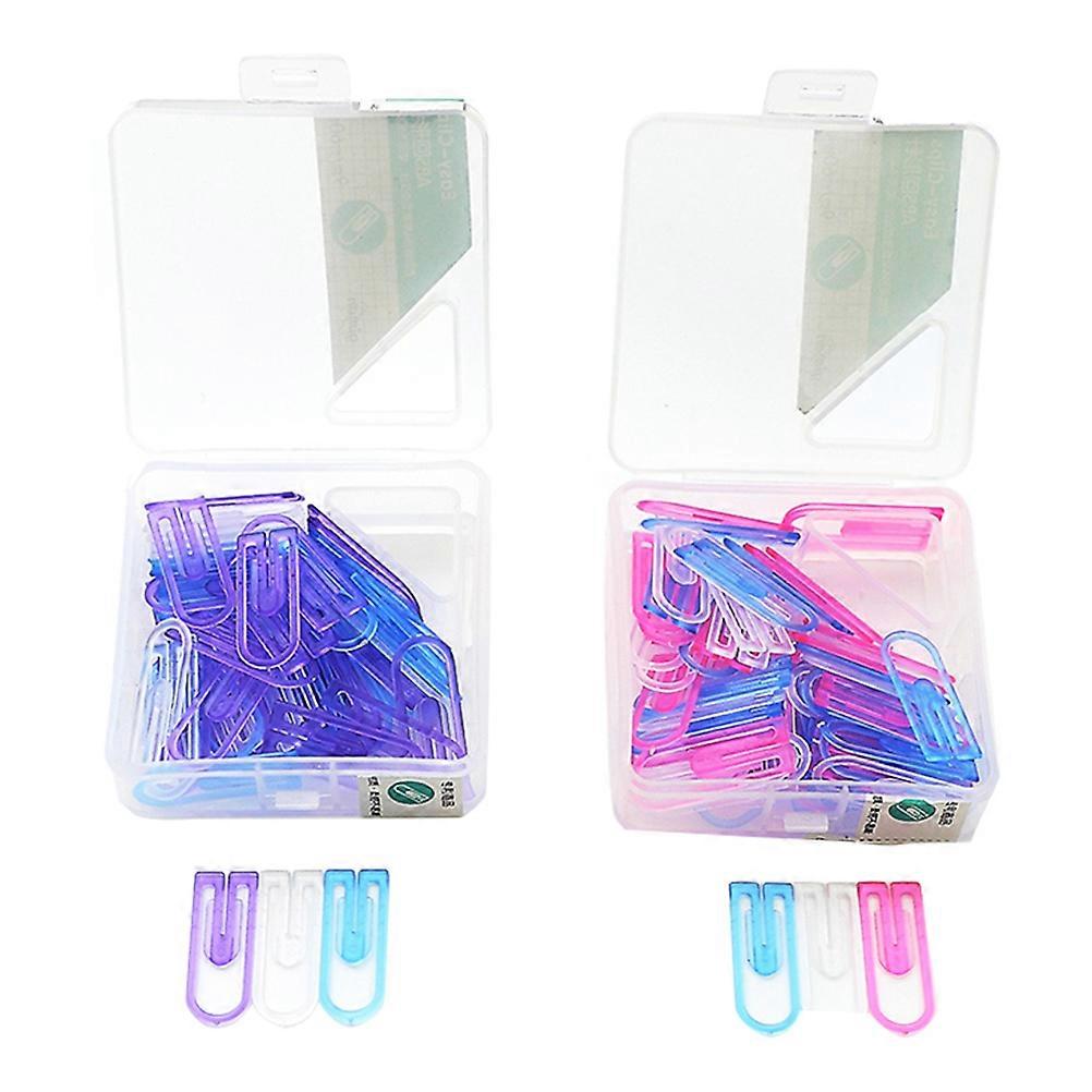 120pcs Creative Slip Paper Clips Multi Function Bookmarks Office School Supplies Mixed Colors Sturdy File Fixation Clips for Reading