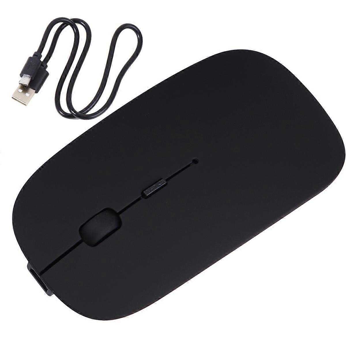 Computer Mouse Rechargeable Silent Click Ergonomic Design Black 13x5x2cm For Laptop Tablet 1Pack