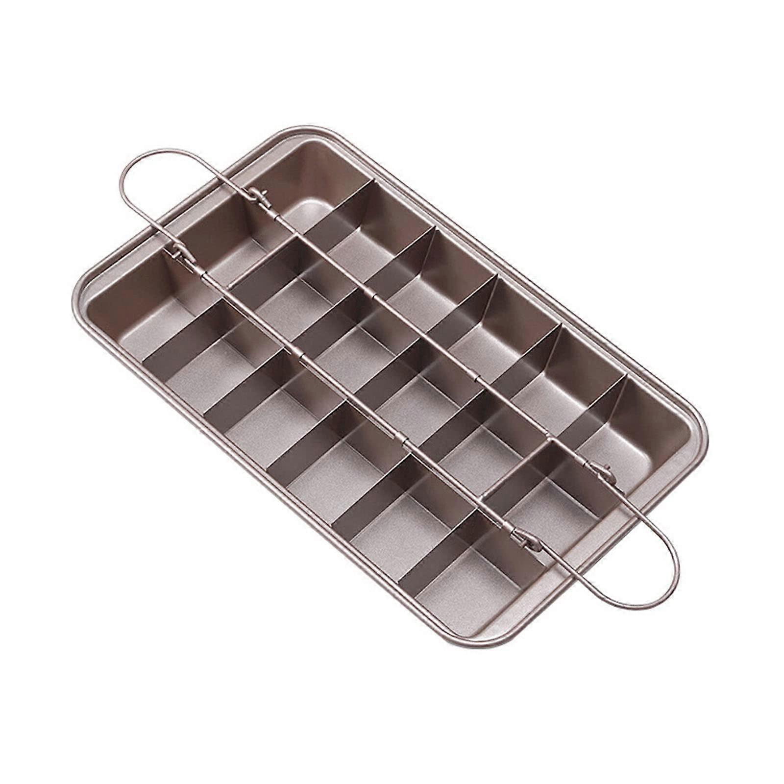 Brownie Pan with Square Grid Pattern, Chocolate Baking Mold, 3 Color Options, Non-Stick Bakeware Accessories