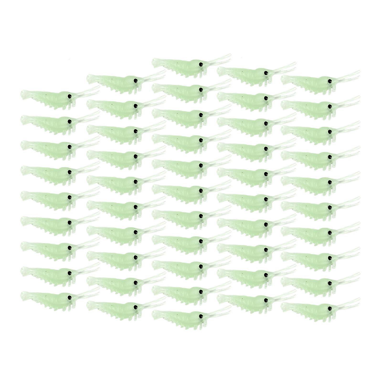 50Pcs Garnelenköder Haken Weiche Garnelen Angelköder Weiche Köder Weiche Garnelen Köder Angelköder Künstliche Köder Mehrfarbig