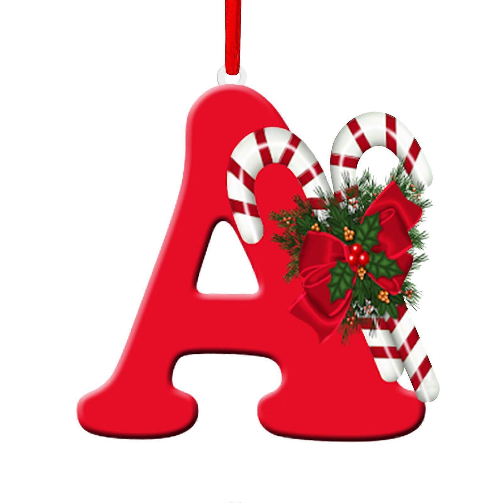 Christmas Tree Decoration, Acrylic with 26 Letters for Hanging, Christmas Baubles (One Size)