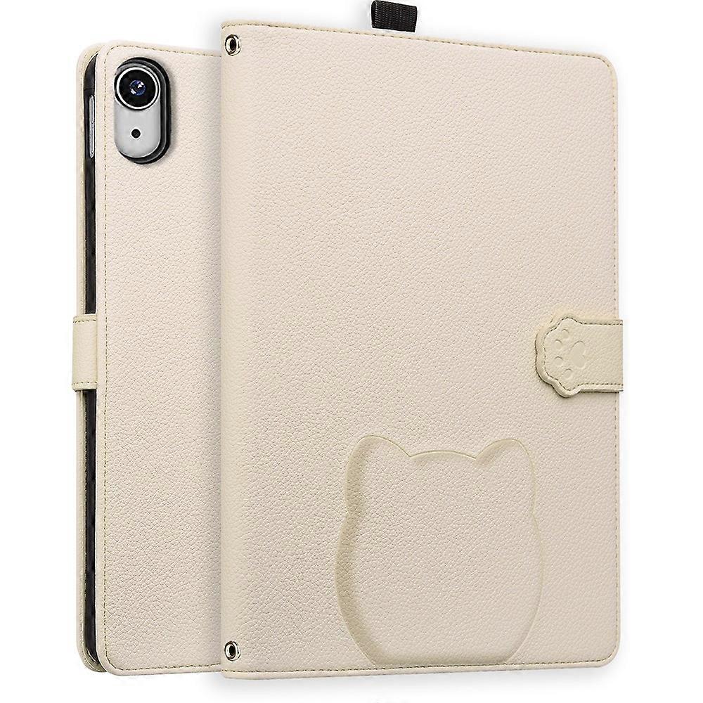 For iPad mini (2024)/(2021) Case 3D Effect Cat Pattern Leather Stand Table Cover with Wallet,Stylus 