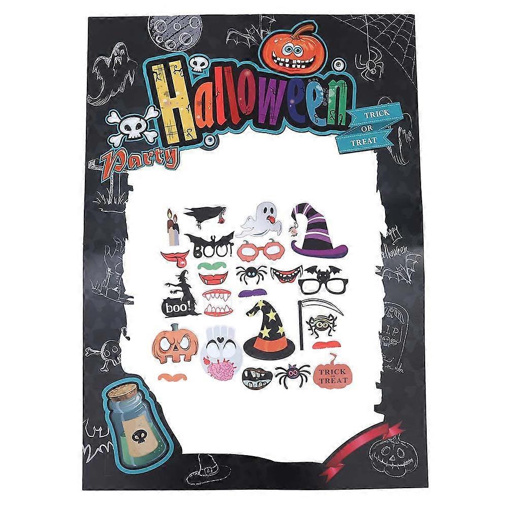 Halloween Photobooth Props Unique Photography Props Outdoor Events Multi-Colored 48 x 68 x 0.1 Cm 26Pcs