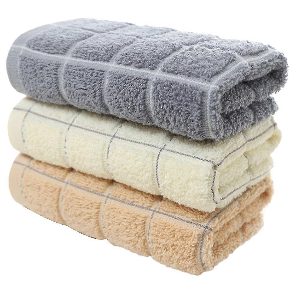 Hand Towels Cotton Face Towels for Drawing Moisture 3Pcs Assorted Color
