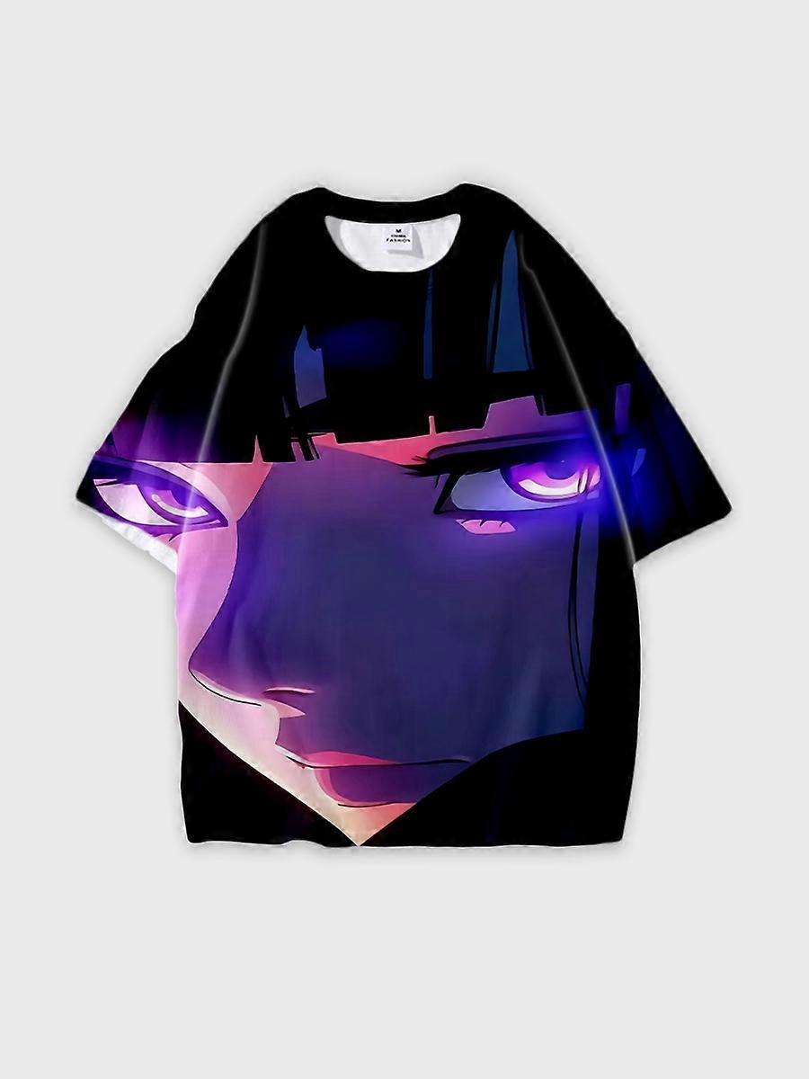 T-shirt round neck Role Pattern loose short sleeve D1577