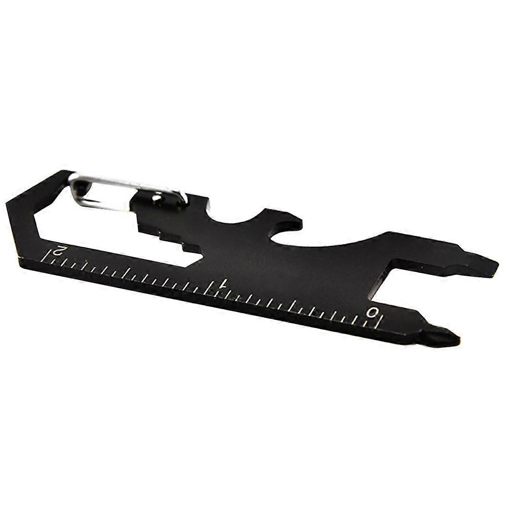 Convenient Keychain Multipurpose Tool With Bottle Opener Wrench Screwdriver Ruler 7.5x2.5cm For Adults 1Pack