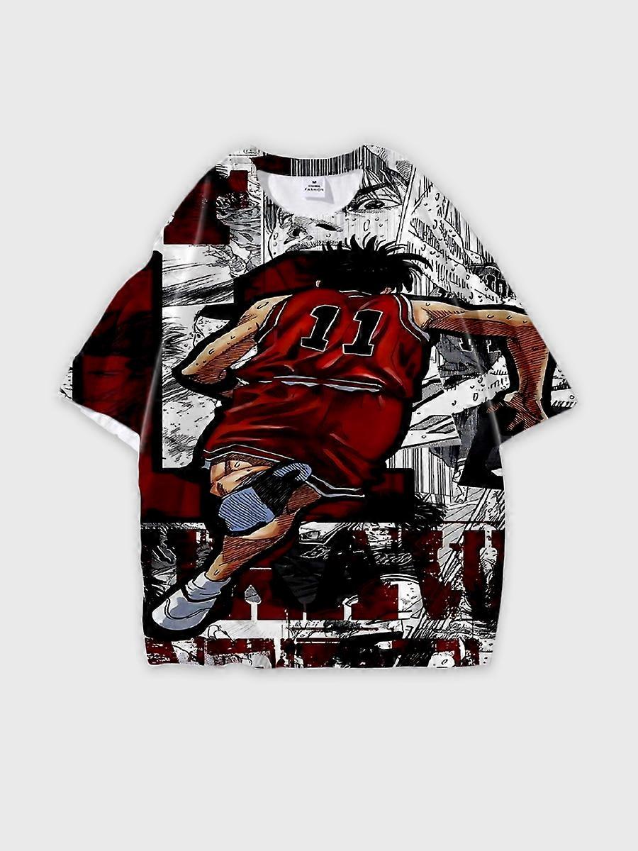 T-shirt round neck Role Pattern loose short sleeve C105