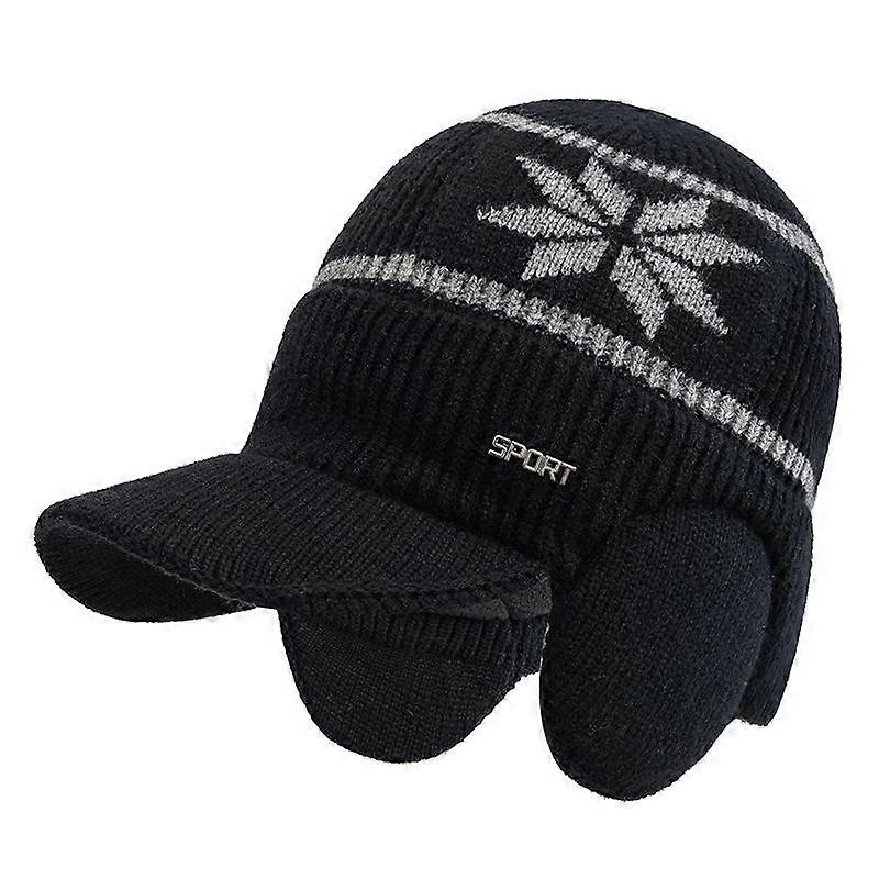 New Unisex Plush Fur Lined Winter Hat With Earflap Fashion Snow Design Winter Hats For Men Women Outdoor Classic Keep Warm Cap