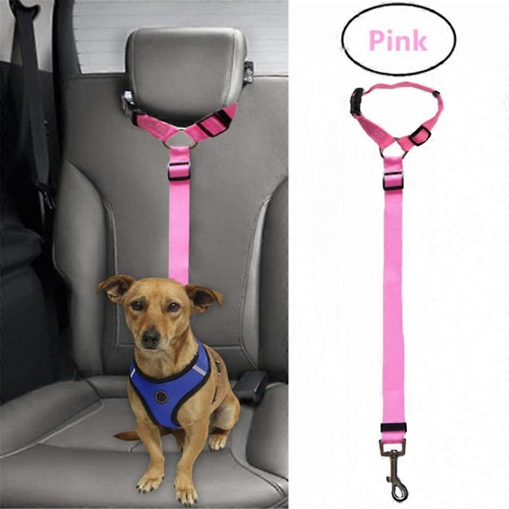 Dog Cat Harness Adjustable Car Seat Belt Pet Leash
