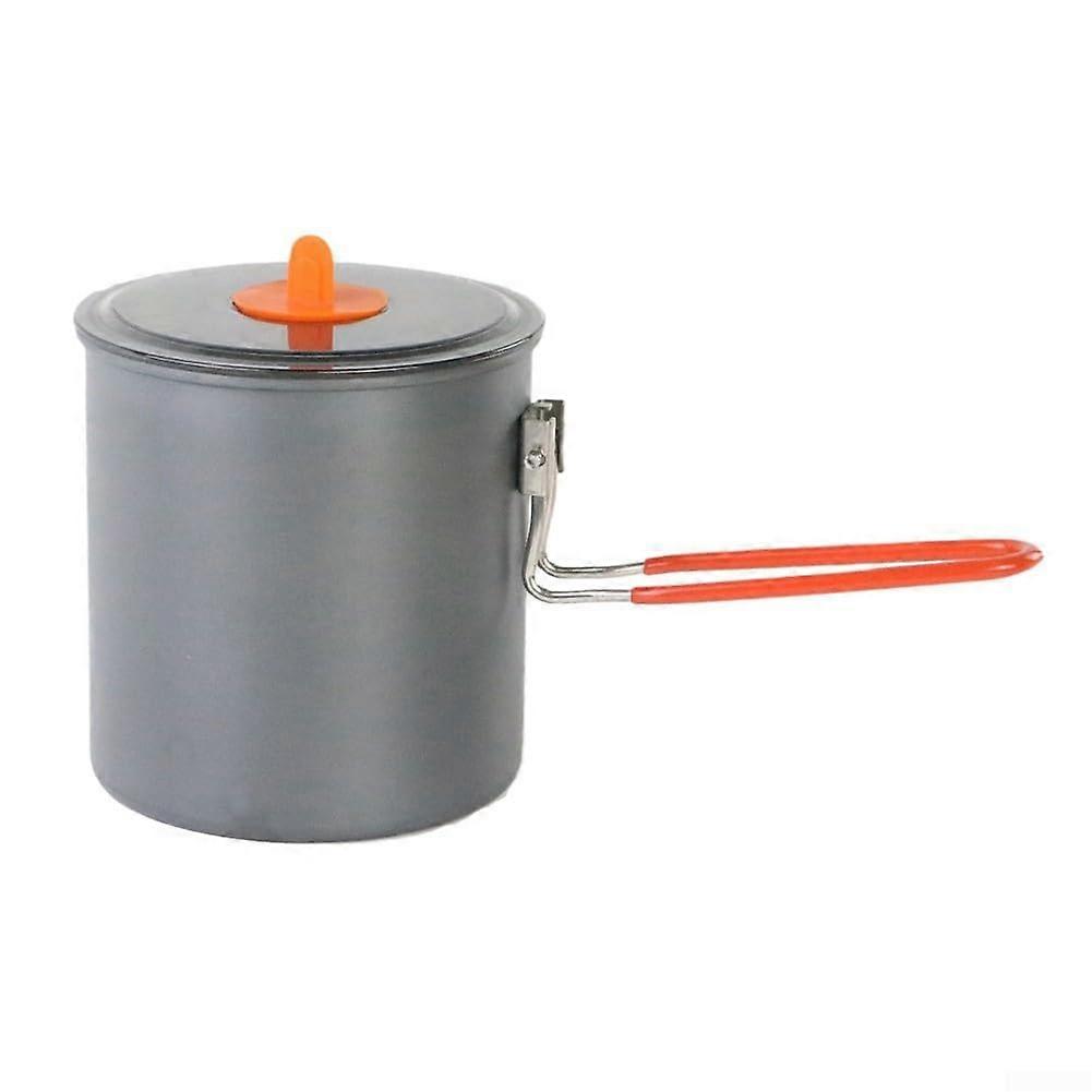 Camping pot with foldable handle, 1000 ml, for easy transport and efficient cooking