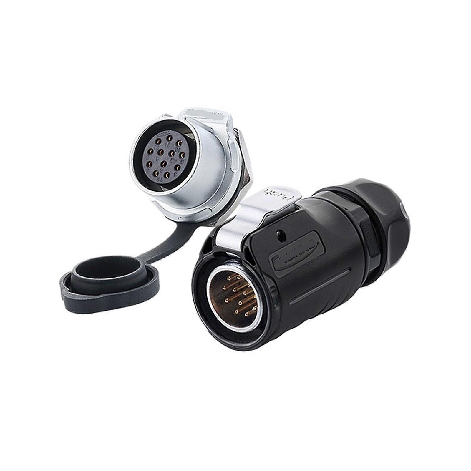 LP20 QuickConnect Electrical Cable Connector, Waterproof Aviation Plug and Socket, 2-14 Core Cable Connector