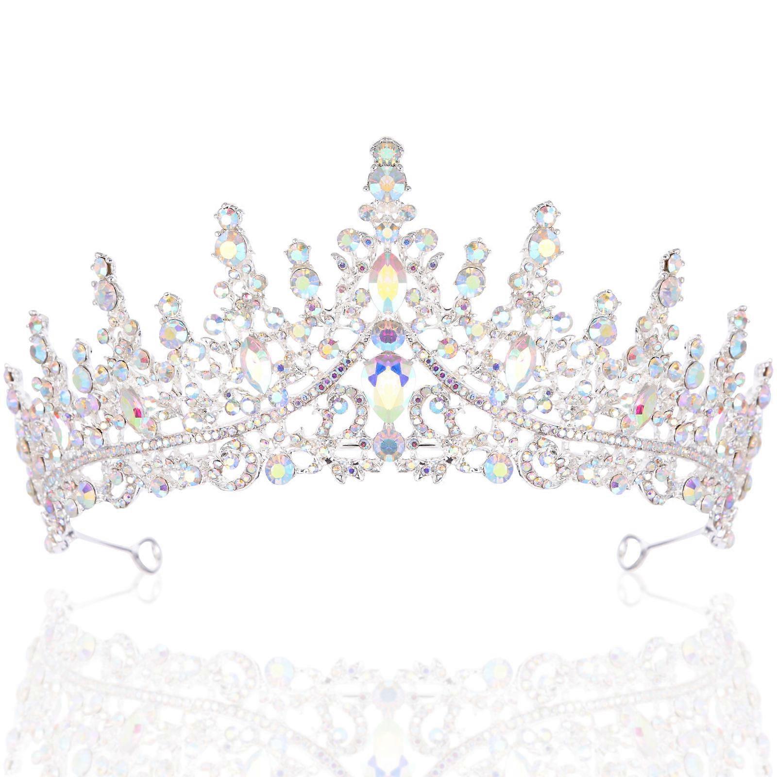 Durable Alloy Bridal Crown with Design for Decor Multi Color One Size Fits All