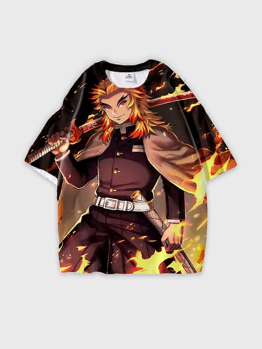 T-shirt round neck Character Pattern loose short sleeve P721