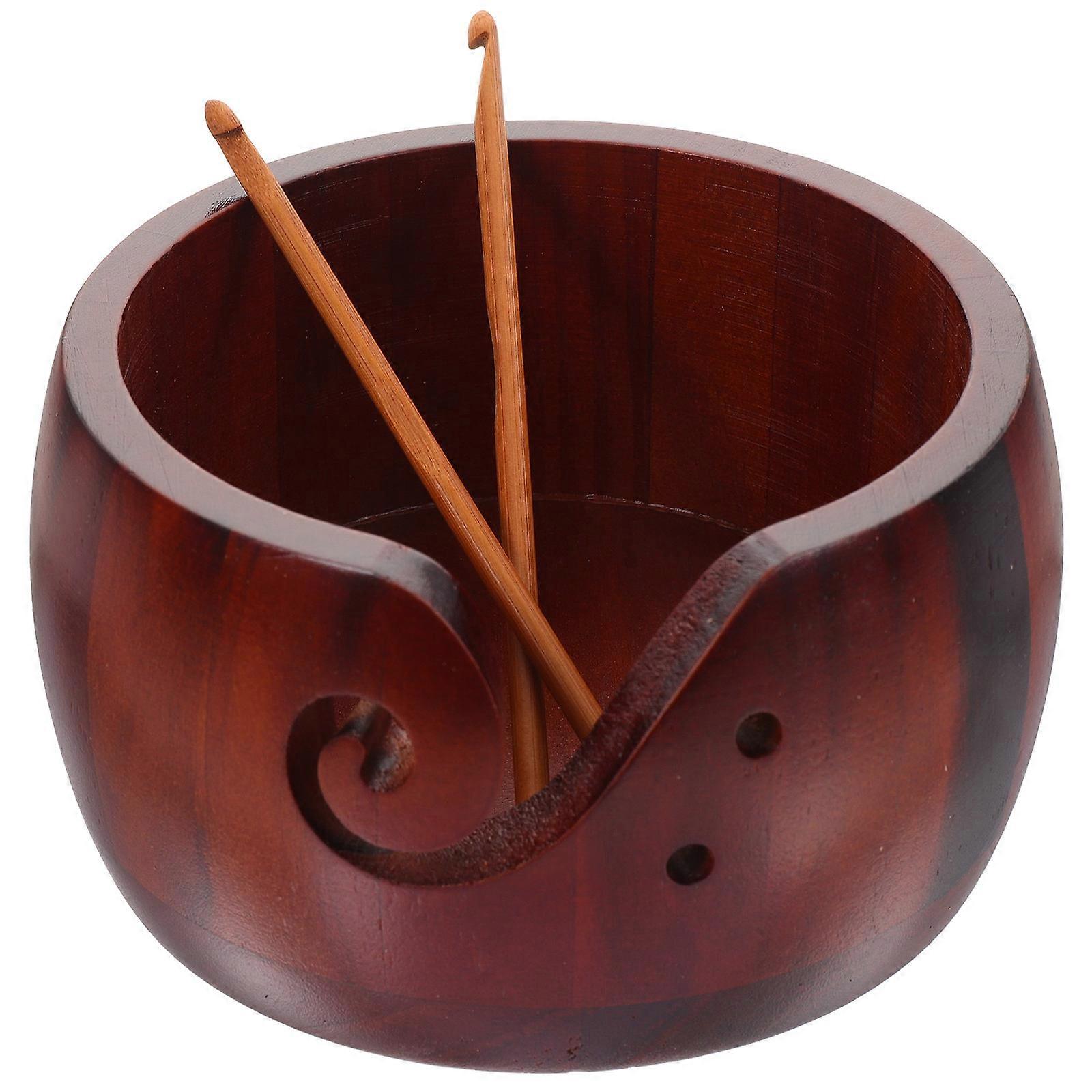 Knitting Organizer Storage 1 Set Dark Red Yarn Bowl Tool Organization Perfect For Knitting Scene Usage