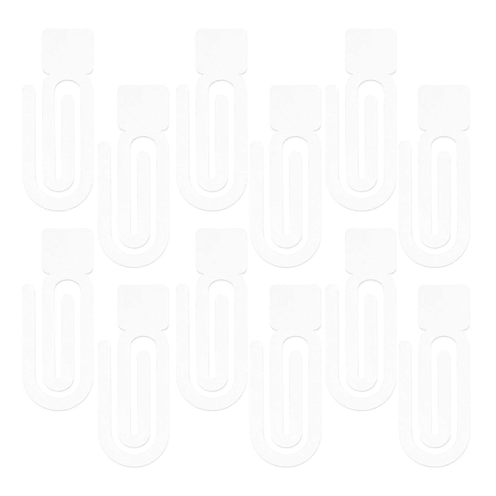 Jumbo Acrylic Paper Clips 12pcs Transparent DIY Sublimation Bookmarks Memo Clips for Home School Office Multi Use Page Organization Document Marking
