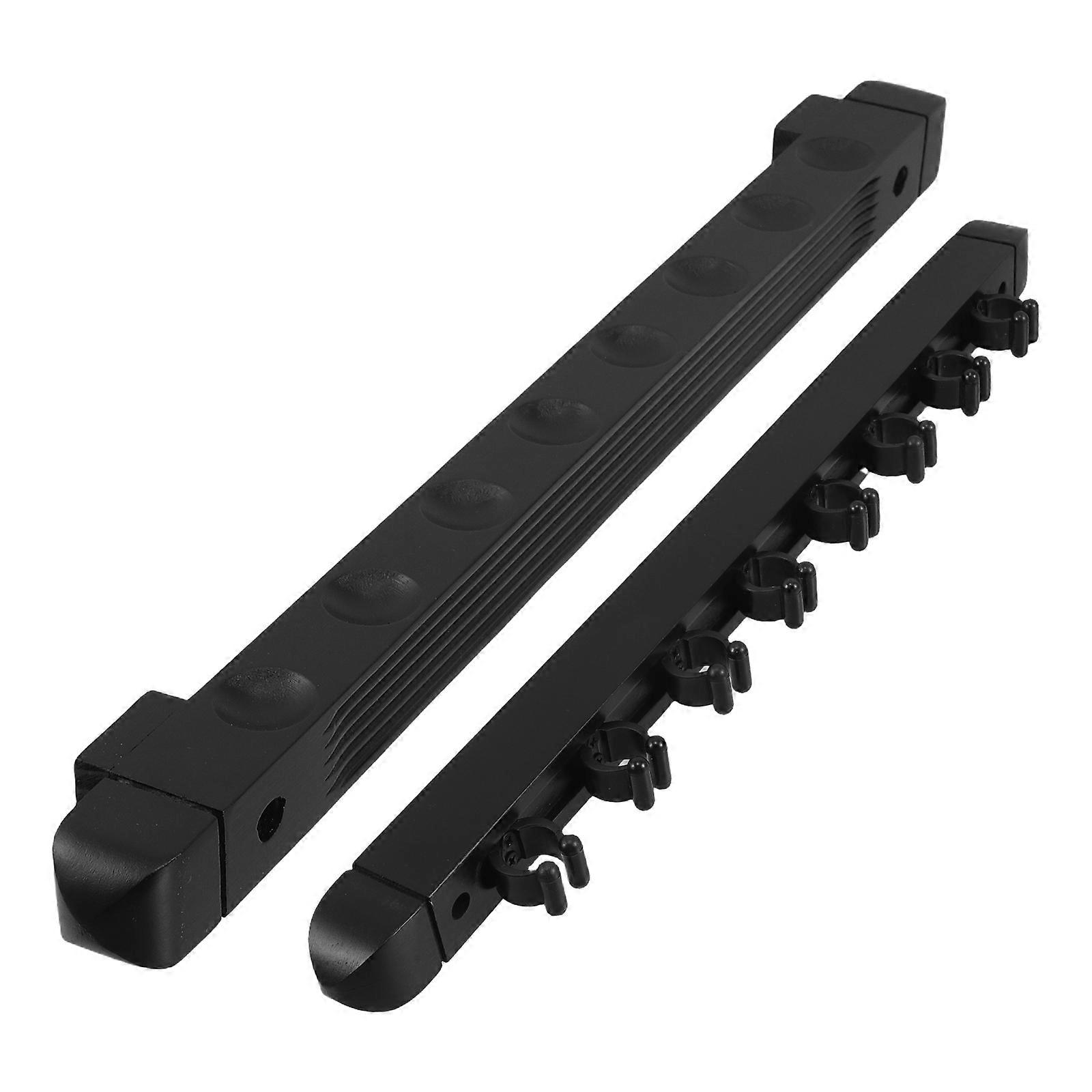 Cue Rack Design Black Color Wall Mounted For Billiards Equipment Game Room 1Set