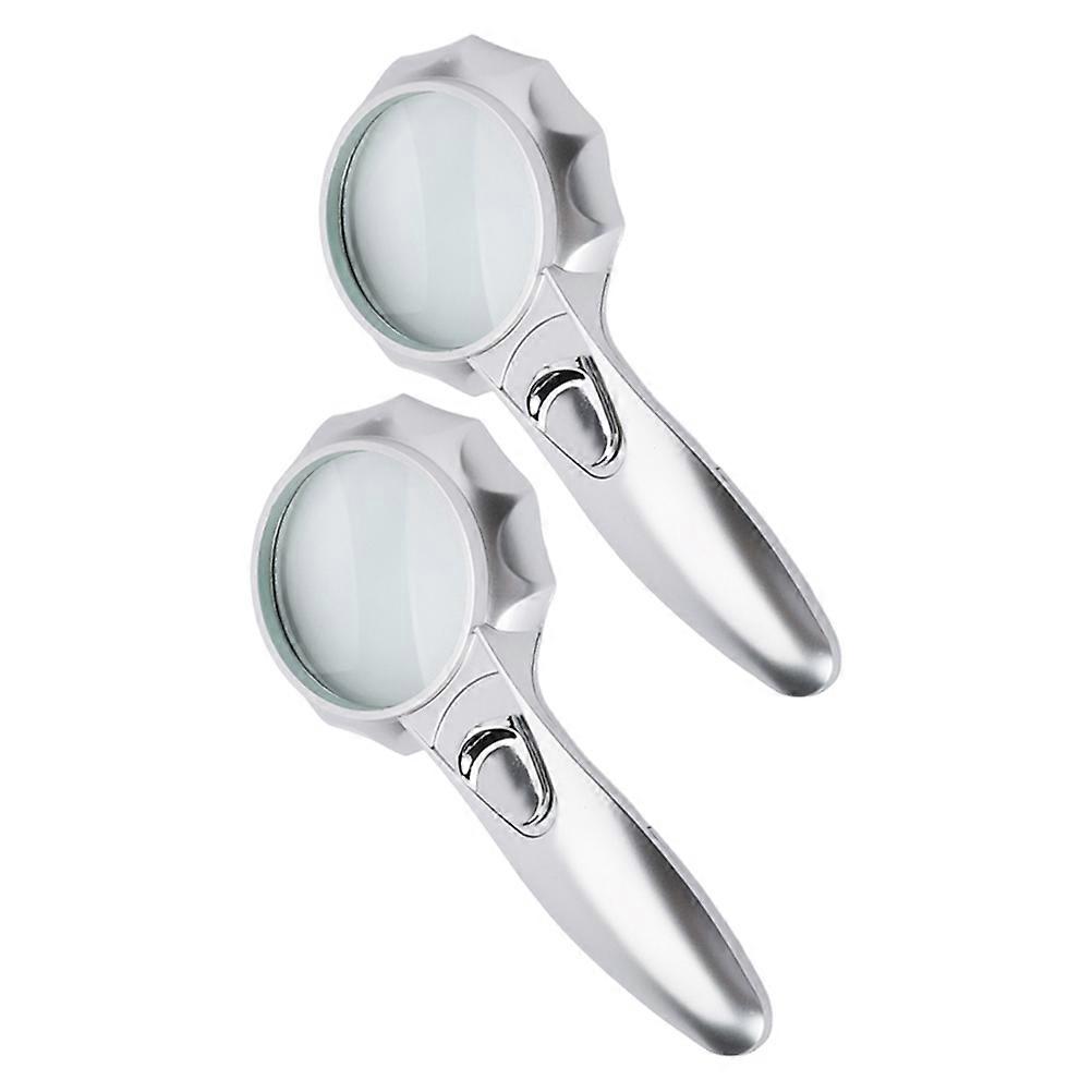 LED Handheld Magnifying Glass with Light, Lightweight Portable Magnifier for Reading, Coin Inspection, and Outdoor Exploration