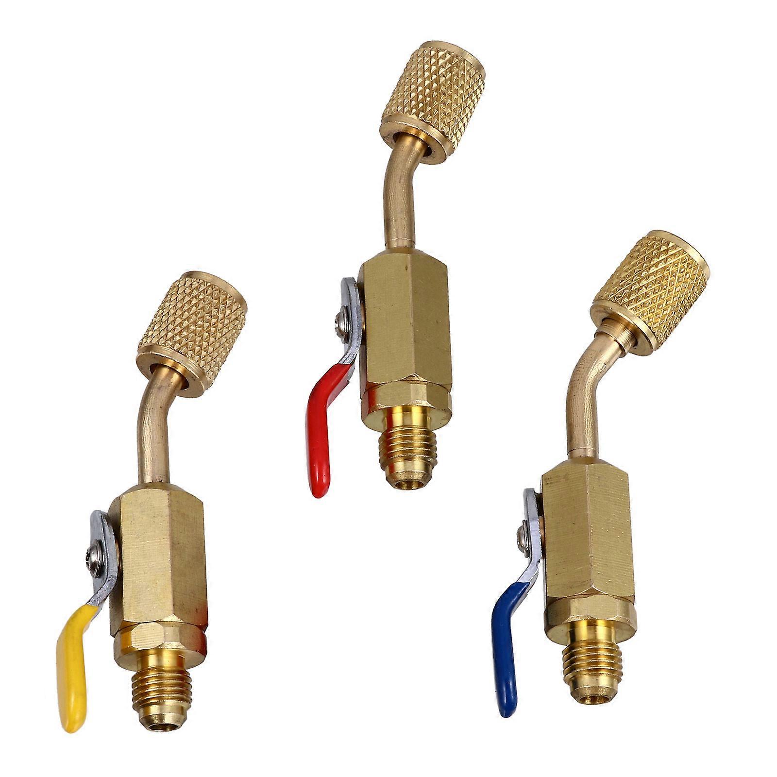 Compact Angled Ball Valve for Industry Golden Copper 45 Degree with Male and Female Fitting