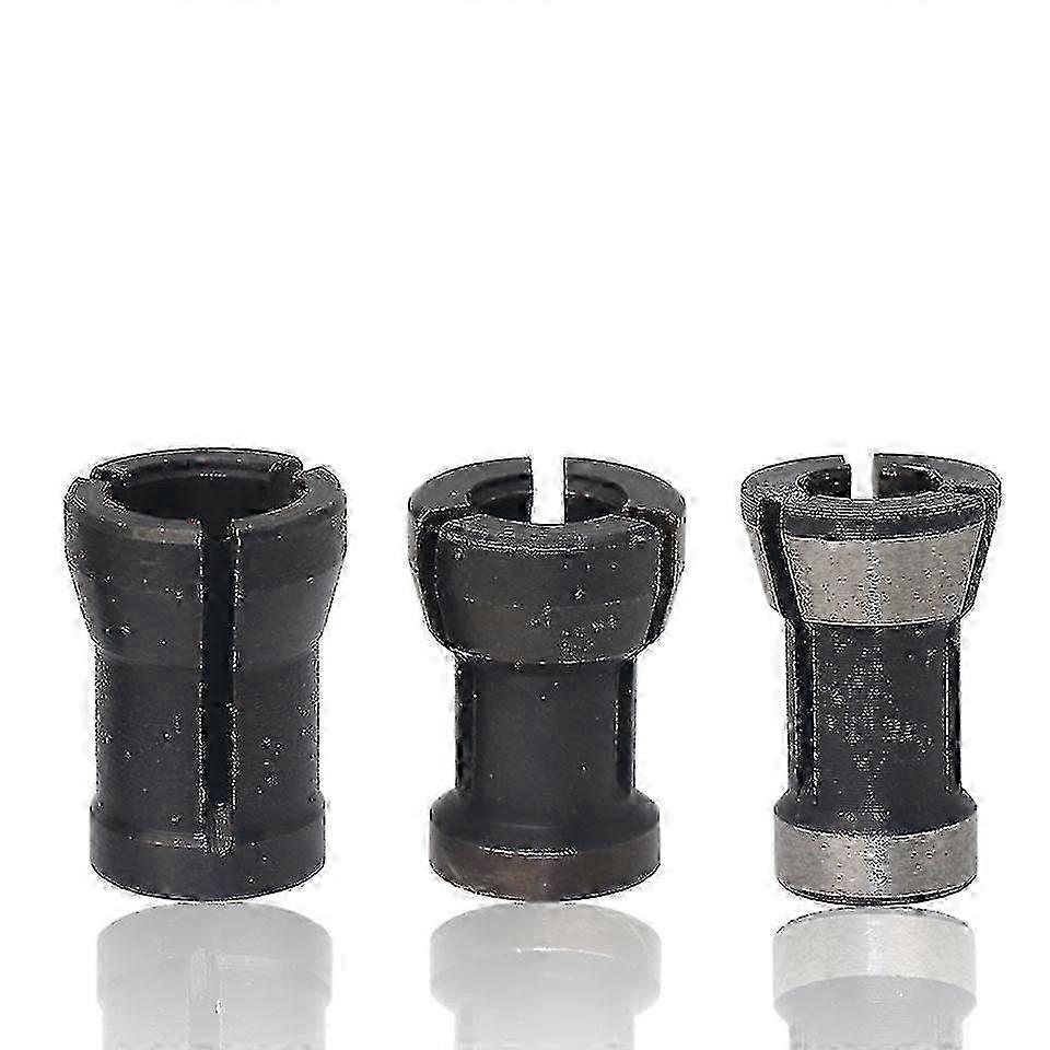 2025 Router Collet Chuck Adapter Chuck Clamp Adapter Router Bit Collet Pieces For Woodworking Woodworking Milling Cutter(3pcs, Black)P2025042500202