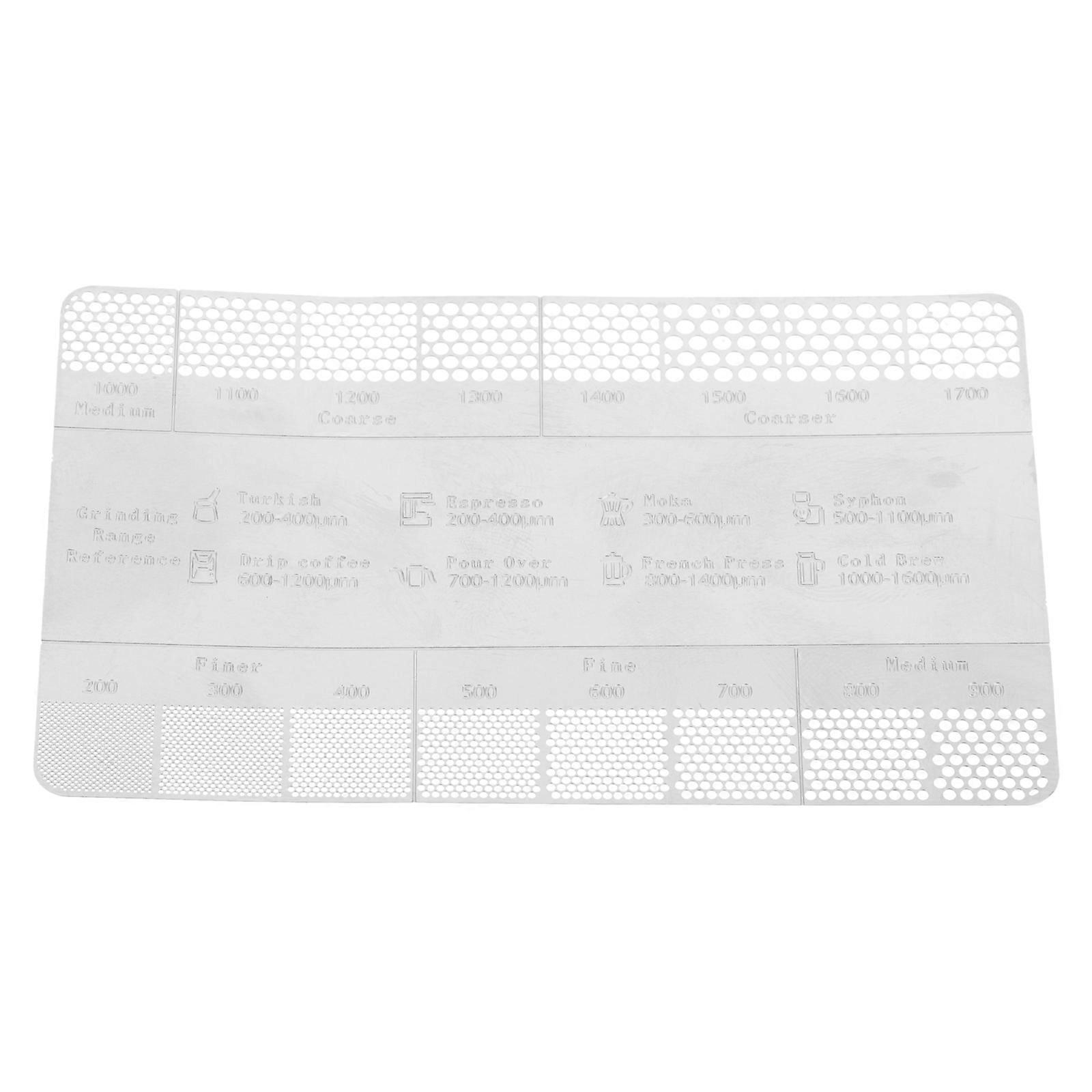 Durable Stainless Steel Coffee Powders Measuring Card for Accurate Ground Coffee Size at Home Silver