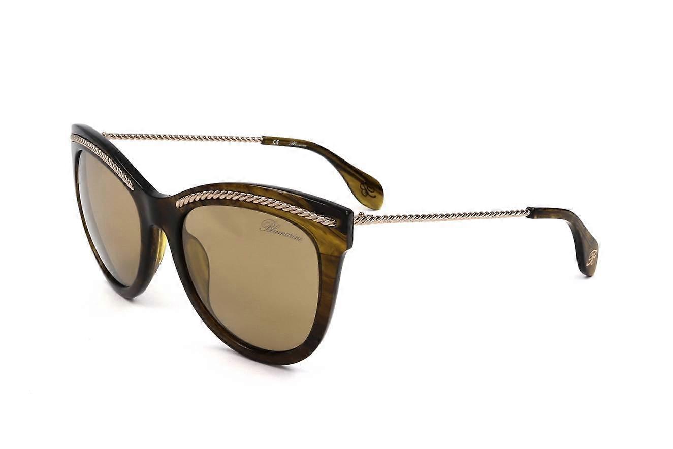 Sunglasses Blumarine SBM707 1FJG Green STRIATO LUCIDO 54/20/135 WOMAN