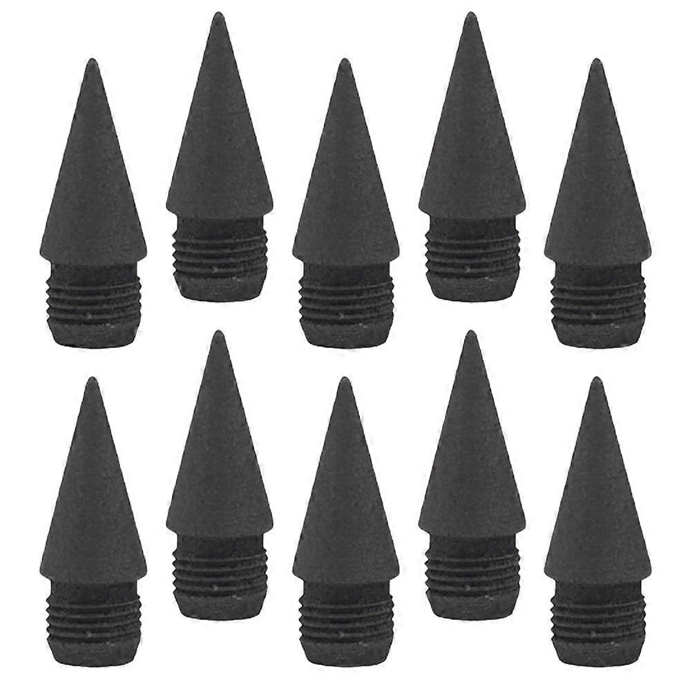 Cylindrical Graphite Nibs Replacement Tips For Inkless Writing Suitable For Pencils Daily Usage 10Pcs