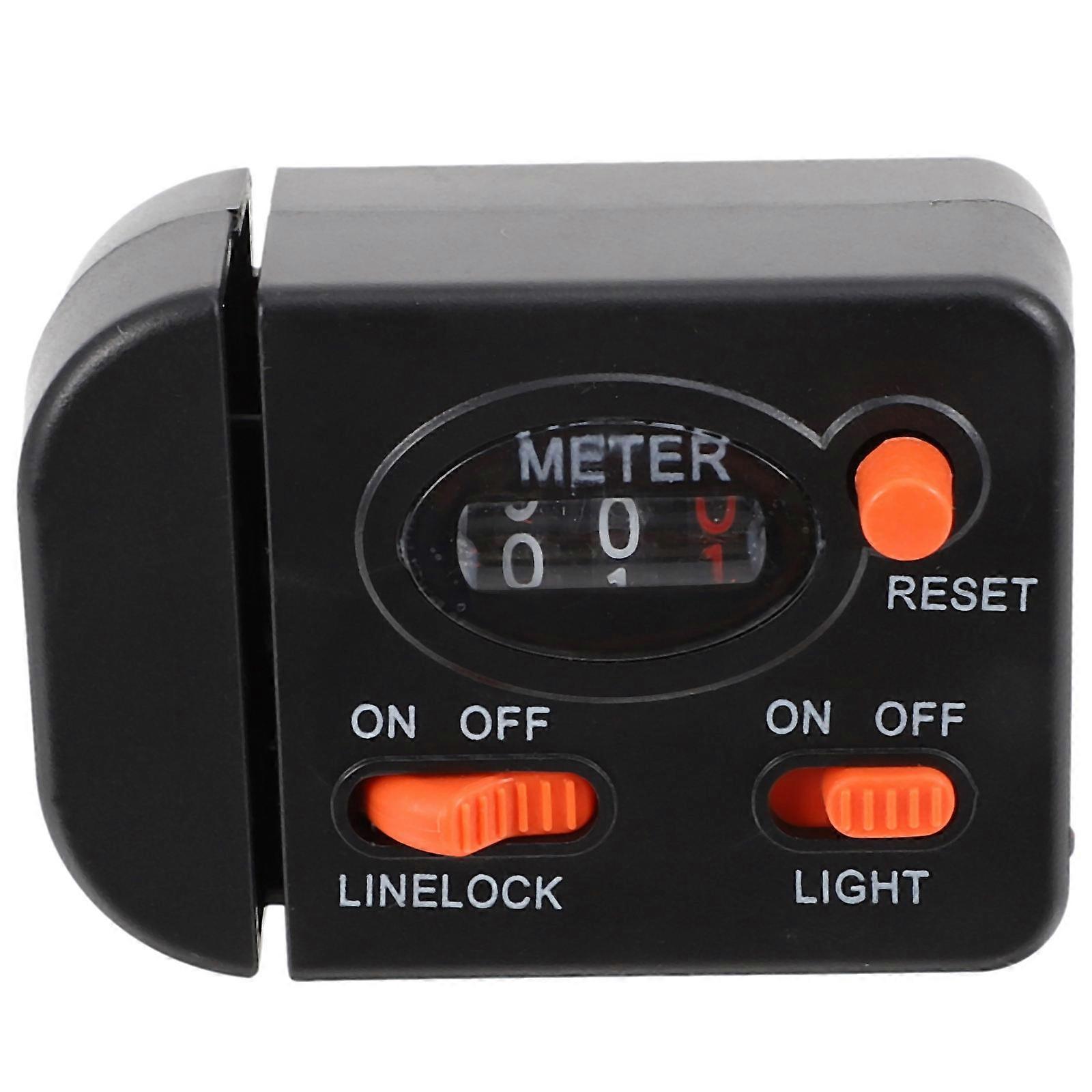 Compact Fishing Line Length Measurement Tool In Black Color For Fishermen 1Pack Bidirectional Measurement