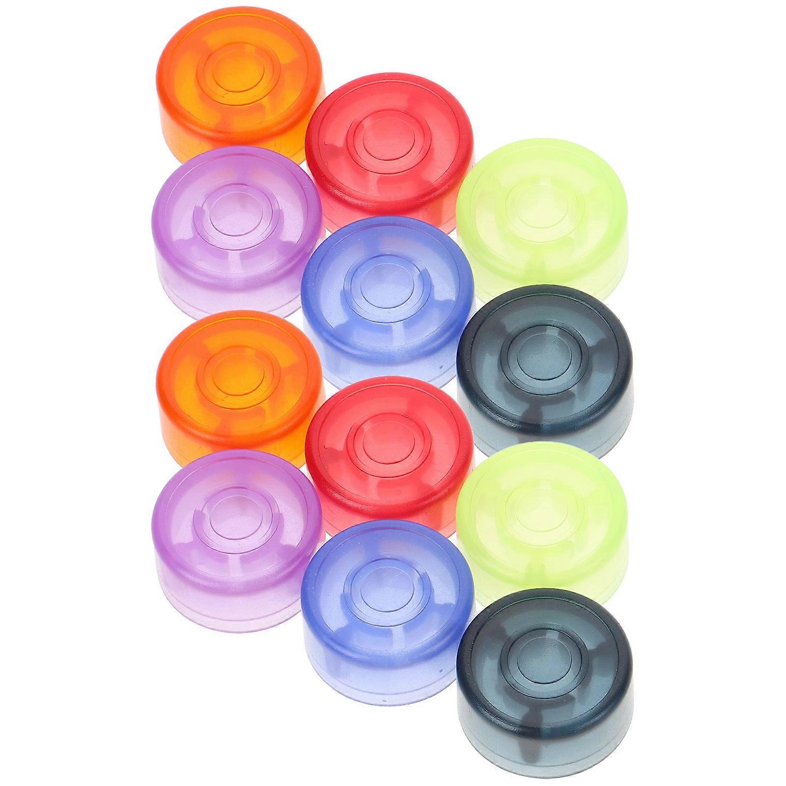 Replacement Footswitch Topper 12Pcs Assorted Color For Guitar Effect Pedal Pedal Musicians 2.40X2.40X1.20Cm