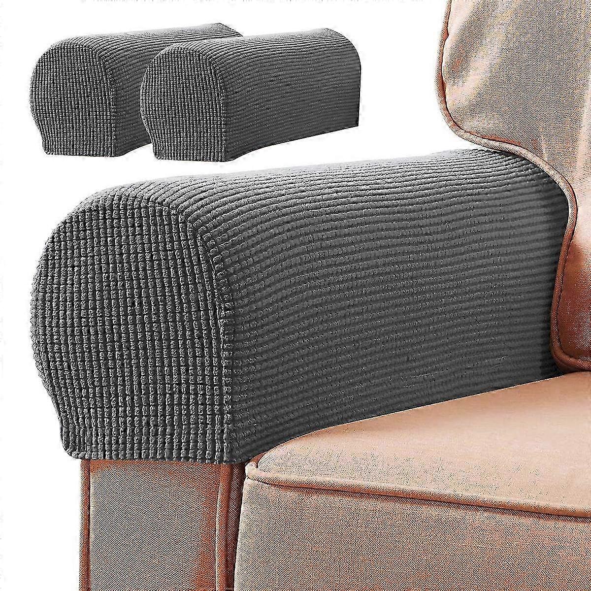 Stretch Spandex Armrest Covers for Chairs & Sofas - Universal Slipcovers for Couch & Armchair Protection