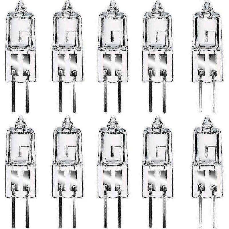 لمبات هالوجين G4 35 واط 12 فولت ، أبيض دافئ 2800 كيلو ، كبسولة شفافة قابلة للتعتيم 10 حبة-QH