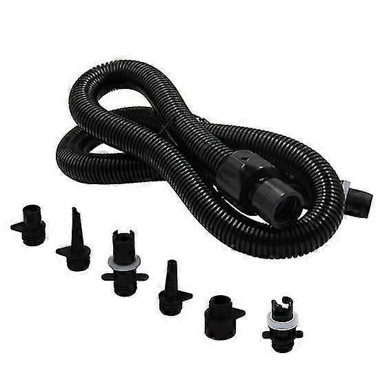 1 Set Paddle Board Pump Adapter with 6 Air Nozzles Easy Connection Wide Compatible Electric Pump Accessories Air Hose Kit