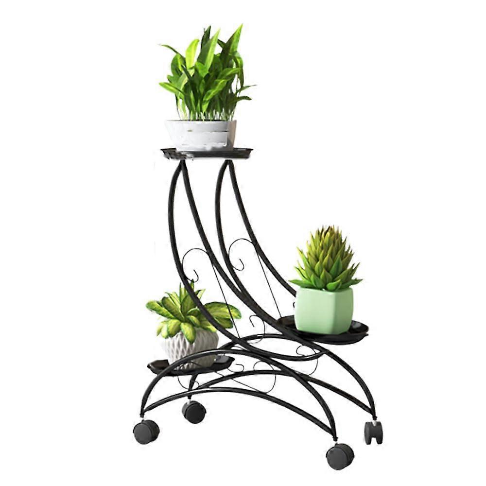 3tiered plant stand, metal, rust, for outdoor use