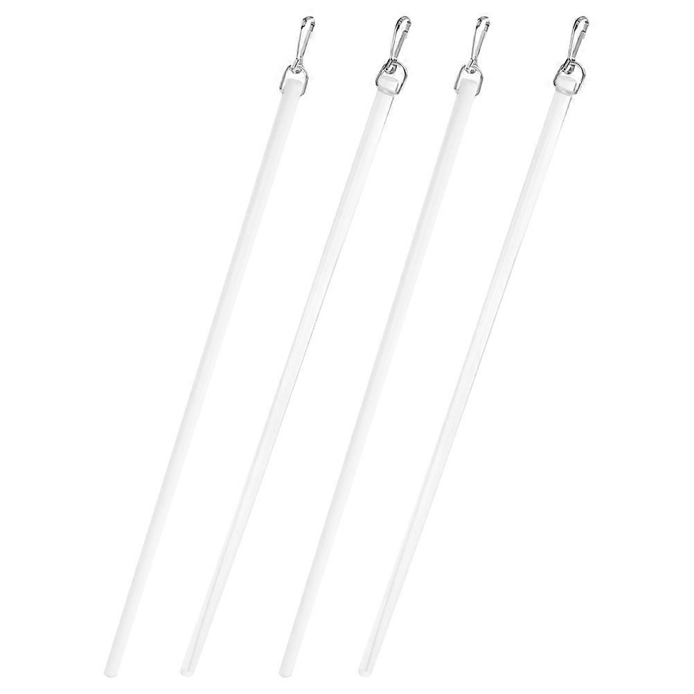 4pcs Reusable Curtain Pull Wand Drapery Rods for Easy Blinds Control – Sleek Design for Home & Office Use