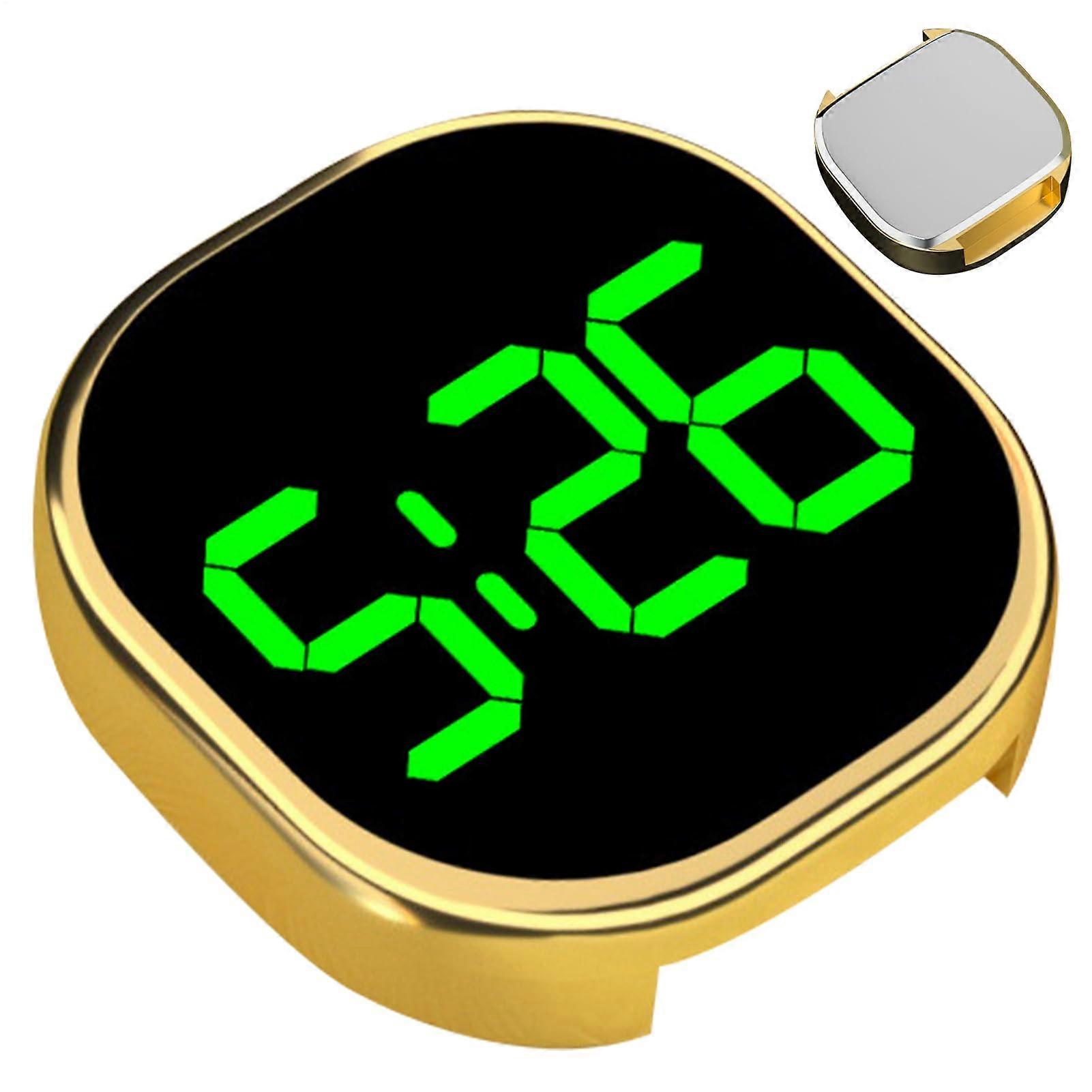 Auto Uhr | LCD Dashboard Clock with Clear Display, Compact Vehicle Timepiece for Cars & Trucks, Gold Interior Accessory
