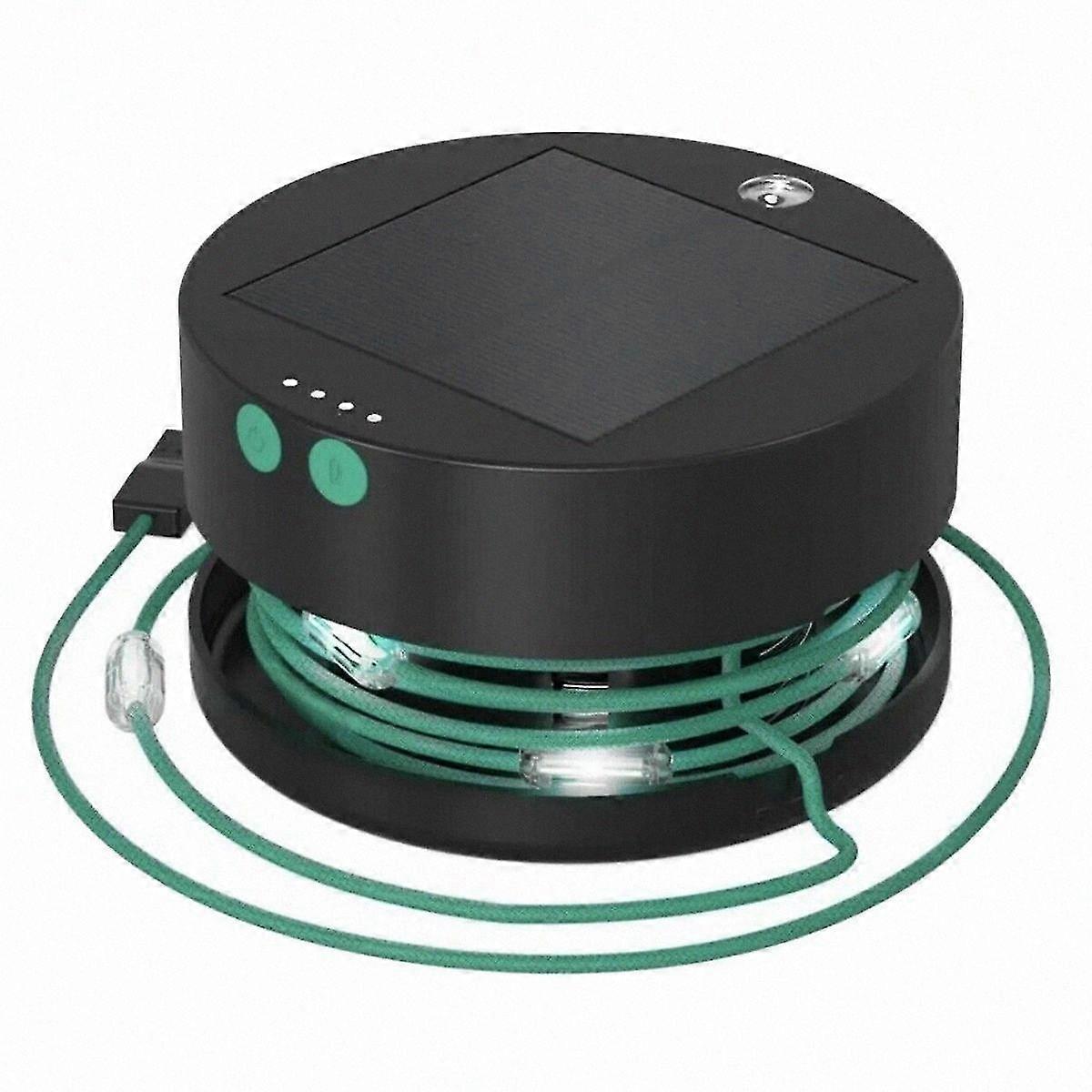 Solar Powered LED String Lights for Outdoor Camping with Phone Charging Capability