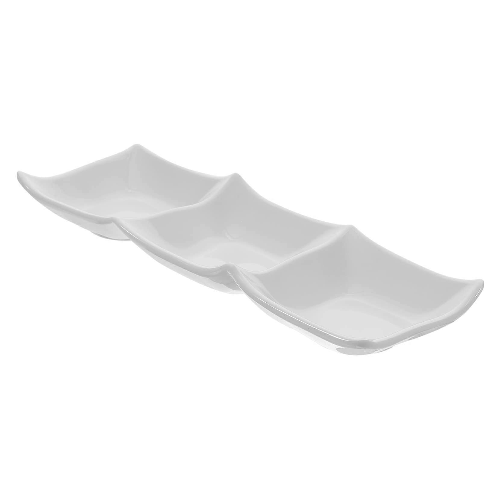 Food Serving Bowls Storage Container with Lid Large Spice Dishes Melamine White 25X9cm