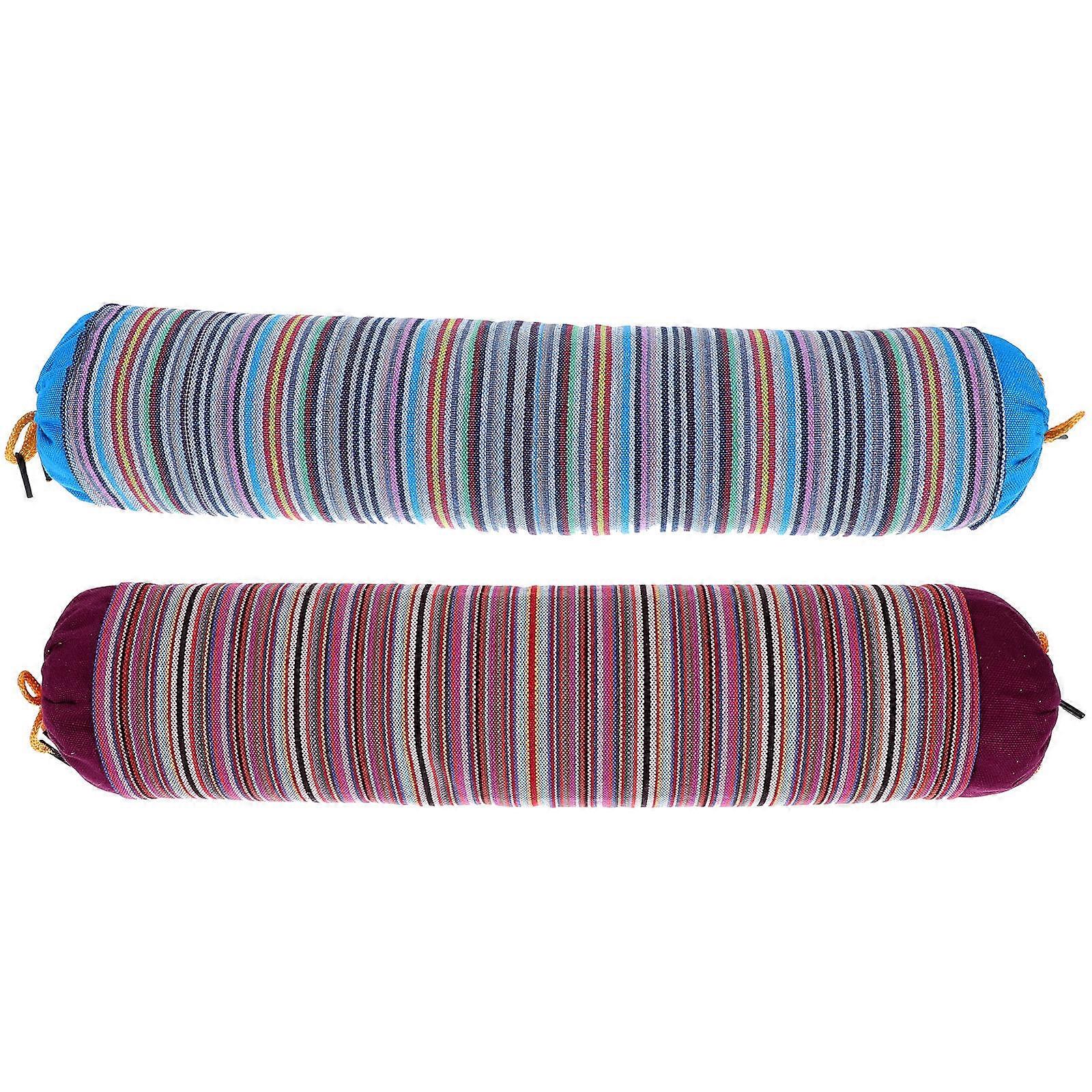 Cervical Pillows 2Pcs Soft Cotton Round Shape For Adults Relieve Spinal Pressure With Stylish Design