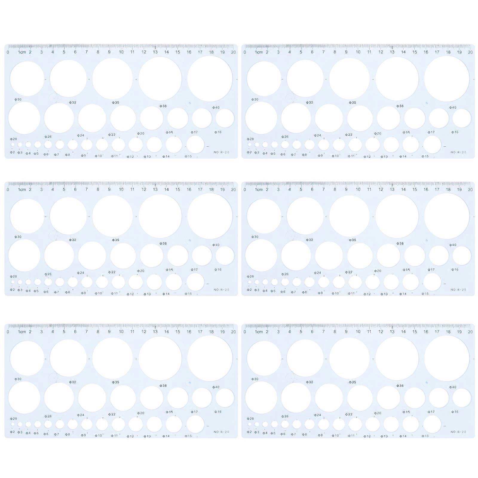 Drawing Tools For Drafting 6Pcs Geometric Templates For Professionals Architectural Design 21X10.1Cm Compact