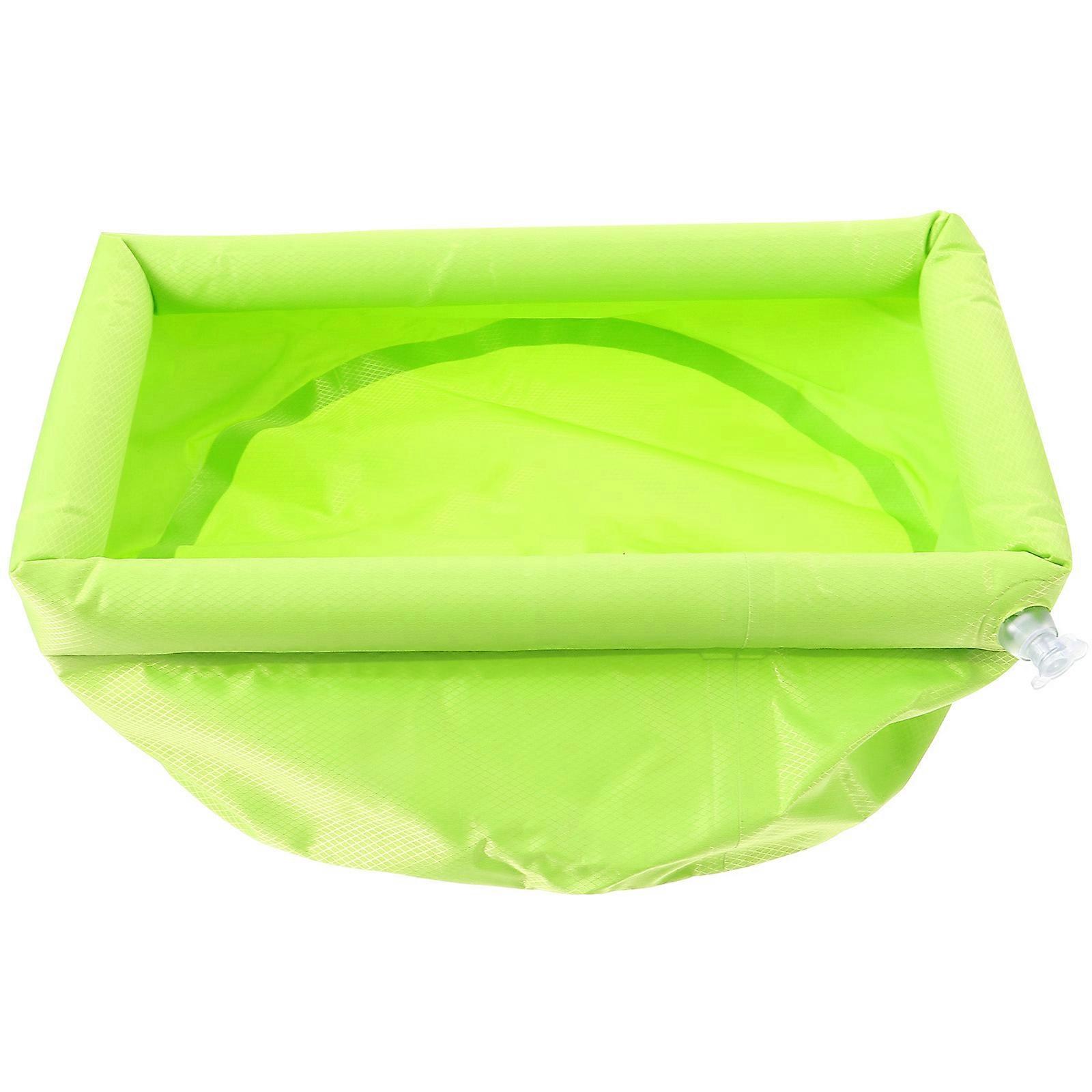 Folding Water Container For Fishing Hiking Indoor Use 30.00X11.00X11.00CM Green Washing 1Pcs