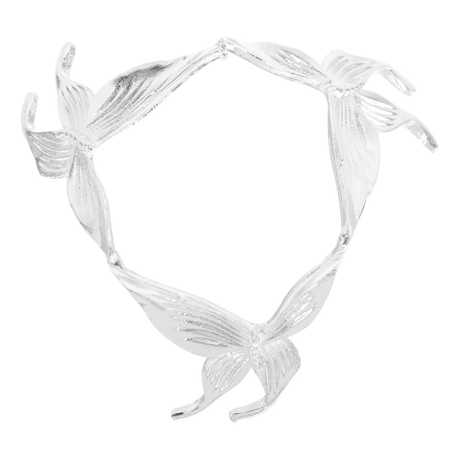 Silver Metal Crystal Ball Holder for Decorative Display Home Office Use 1PC