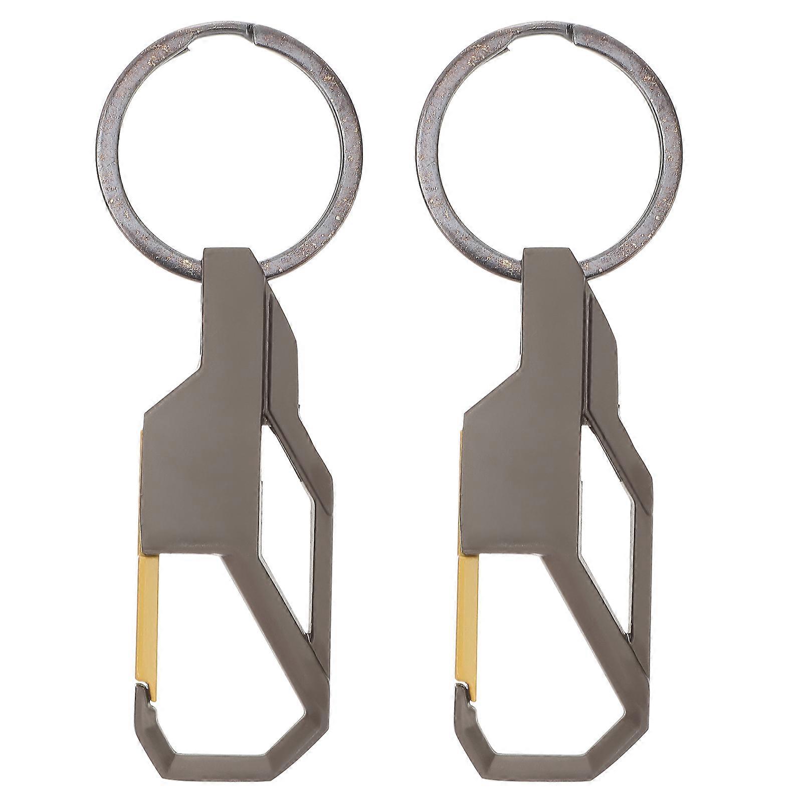 Multipurpose Outdoor Key Chains Made of Zinc Alloy Multi Color Small and Portable for Camping 2Pc