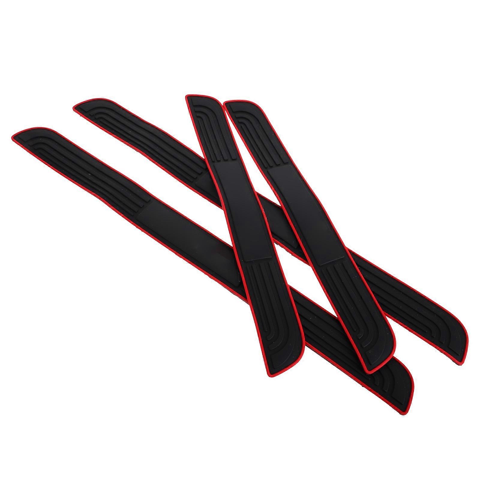 Car Door Sill Protectors 4PCS Soft Rubber Scratch Resistant Entry Edge Guards Easy Peel and Stick Installation