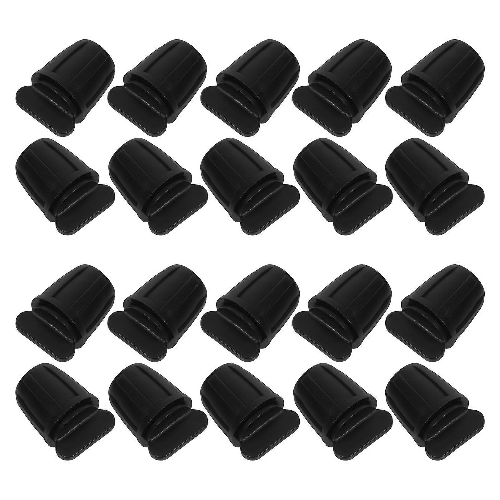 Round Stopper for Pipe Use Made of Durable POM with Tight Fit and Easy Installation Black 20 Pieces